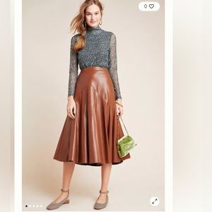 NWOT Maeve Faux Leather skirt size 4